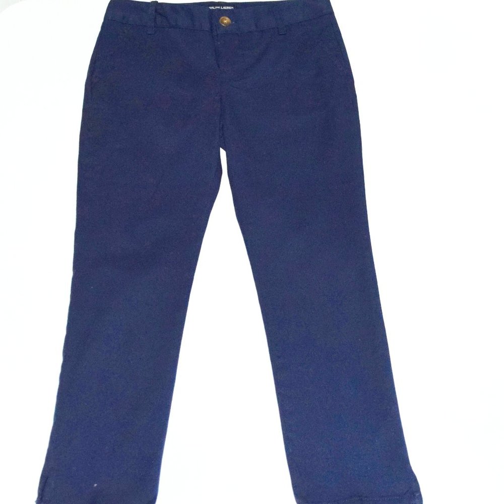 NEW Ralph Lauren Navy Blue Chino Pants - Size 7